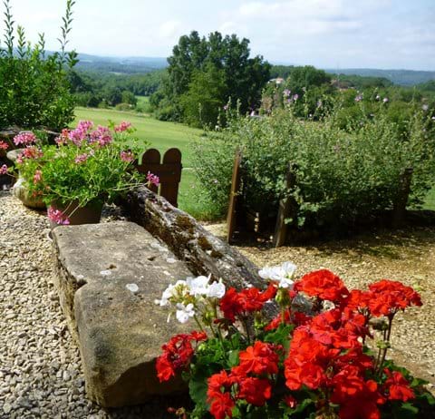 with distant views of the Dordogne valley